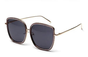 Big Square Vintage Sunglasses with Transparent Frame - MRC STORE