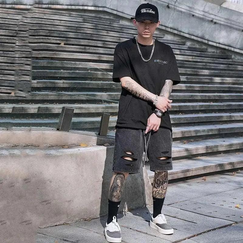 Black Knitted Shorts - MRC STORE