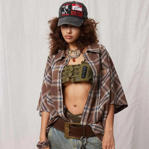 Brown Plaid Shirt - MRC STORE