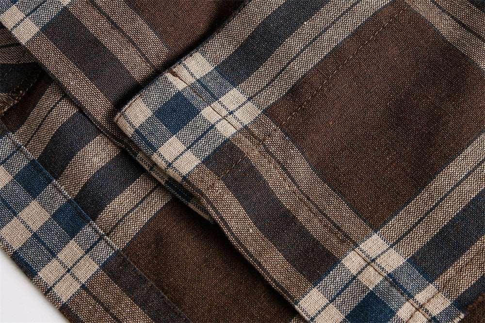 Brown Plaid Shirt - MRC STORE