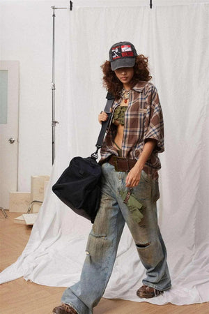 Brown Plaid Shirt - MRC STORE