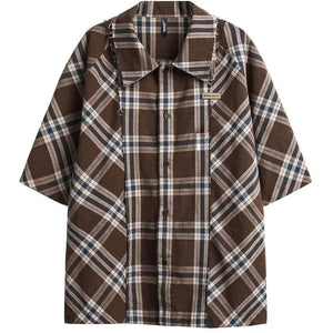 Brown Plaid Shirt - MRC STORE