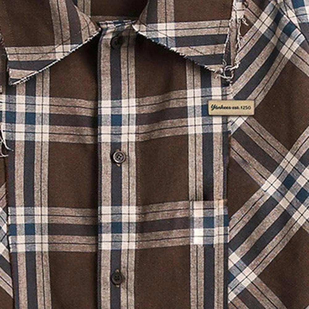 Brown Plaid Shirt - MRC STORE