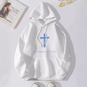 Brushed Lettered Jesus Print Hoodie - MRC STORE