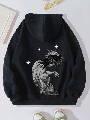 Brushed Lettered Jesus Print Hoodie - MRC STORE