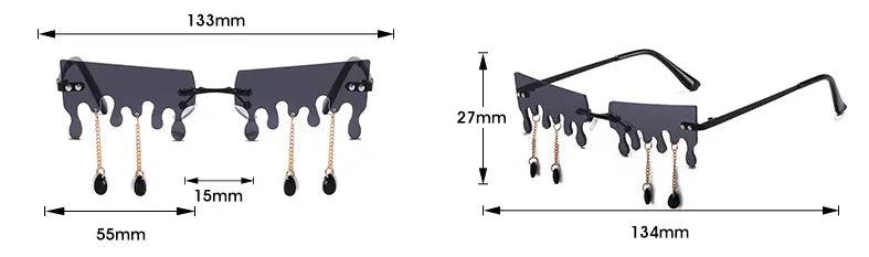 Butterfly Rimless Sunglasses - MRC STORE