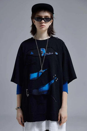 Button Trim Casual T-Shirt - MRC STORE