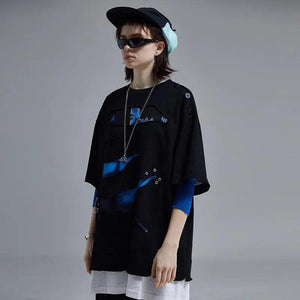 Button Trim Casual T-Shirt - MRC STORE