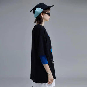 Button Trim Casual T-Shirt - MRC STORE