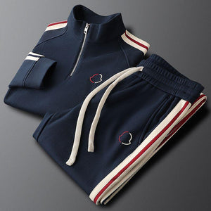 Fashion Side Stripe Leisure Sports Sweater Two-Piece Set β Perfect for Every Season - MRC STORE
