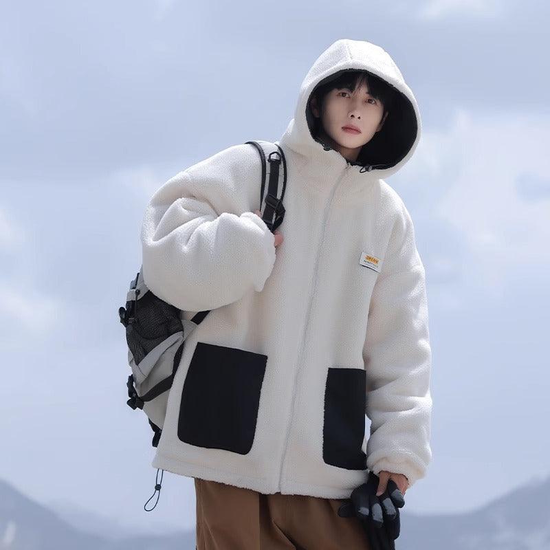 Men's Reversible Coat Lambswool for Winter Warmth - MRC STORE