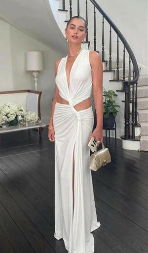 Women's V-neck Slim Fit Dress - MRC STORE