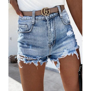 Ripped Denim Shorts - MRC STORE