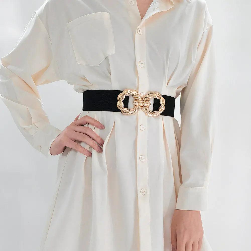 Decoration Round Metal Button down Belt - MRC STORE