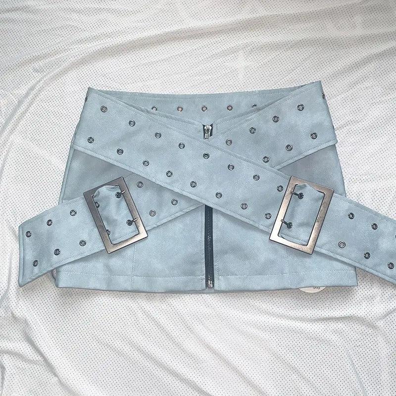Retro Cross Mechanical Miniskirt - MRC STORE