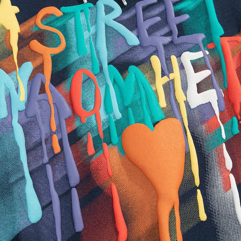 Couple Loose Long Sleeved Hooded Sweatshirt - MRC STORE