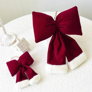 Christmas Large Lint Bowknot 3D Decorations – Perfect for Festive Decor - MRC STORE