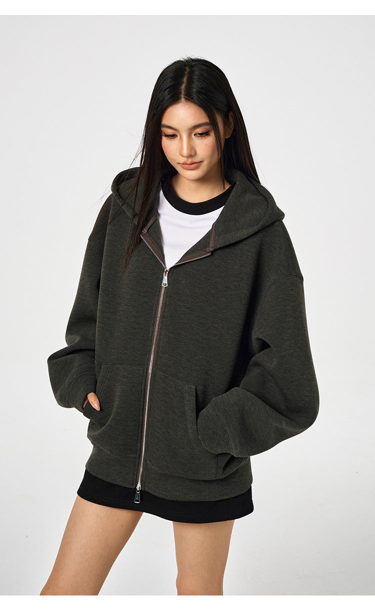 Unisex Retro Hoodie - Loose Solid Color My Store