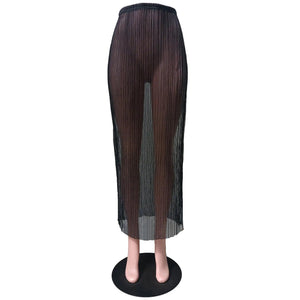 See through Pleated Fashion Skirt - MRC STORE