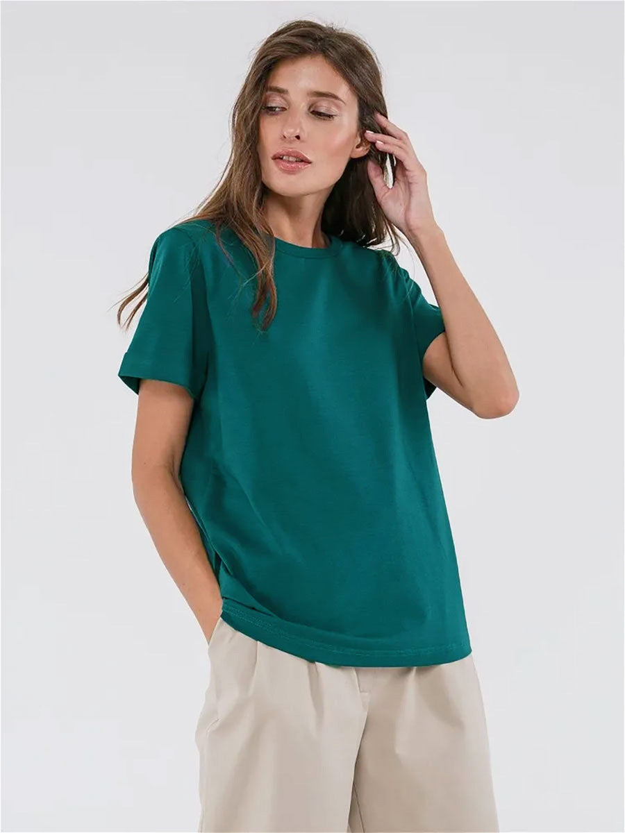 Unisex Casual T-Shirt - Round Neck Commuter Top My Store  25.99