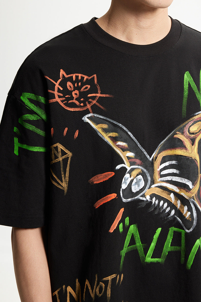 Men’s Graffiti T-Shirt - Loose Cartoon Print My Store  22.98