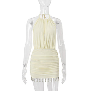 Women’s Backless Dress - Slim Fit Apricot My Store  25.07