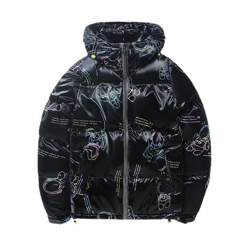 Winter Glossy Hooded Cotton Coat - MRC STORE