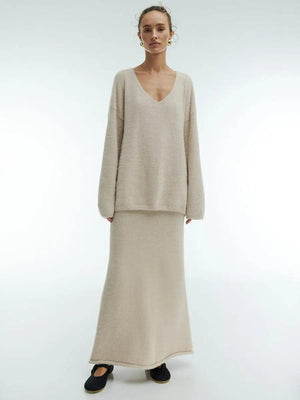 V-Neck Sweater Suit - MRC STORE