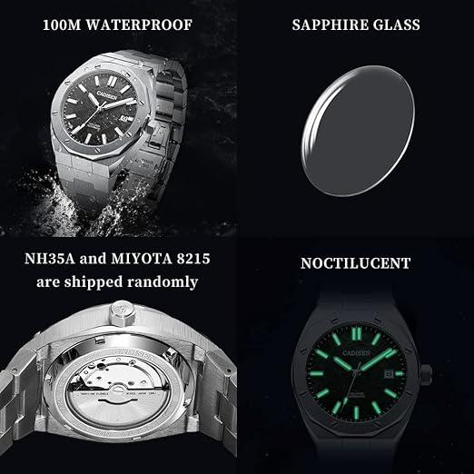 CADISEN Model C8193M Men's Automatic Watch Mechanical NH35 Movement Waterproof Sapphire Glass Casual Business Watches - MRC STORE