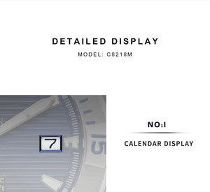 CADISEN Model C8218M new top brand sports men mechanical watches luxury automatic NH35 watch men's stainless steel 200M waterproof watch - MRC STORE