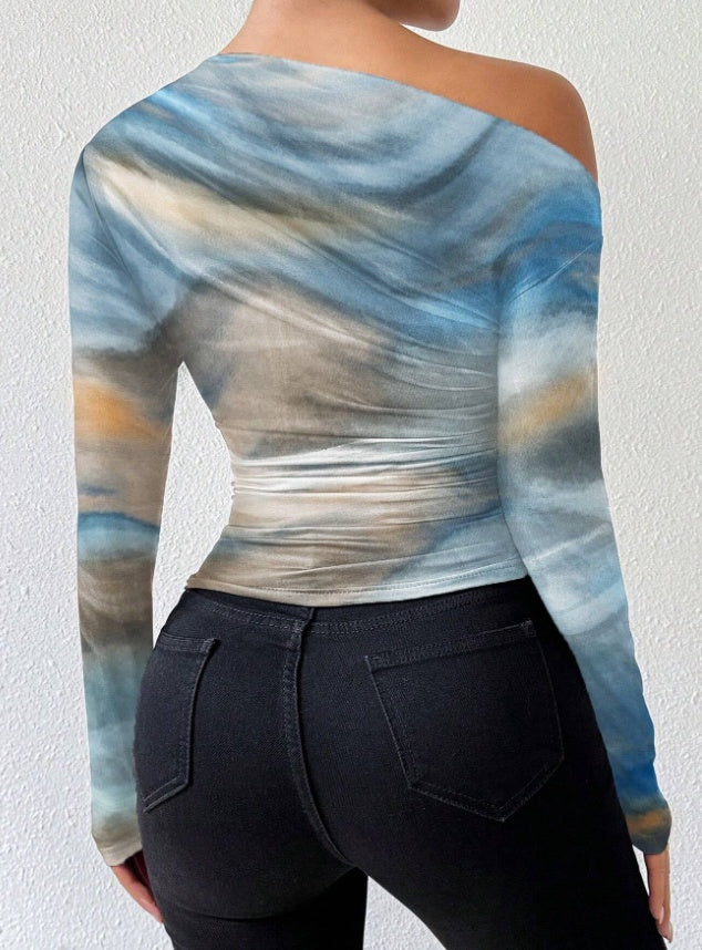 Women’s Graphic T-Shirt - Long Sleeve Crop My Store