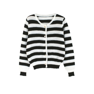 Cardigan Jacket - Striped Round Neck - MRC STOREJacketsMRC STOREWomen’s Cardigan Jacket - Striped Round Neck My Store MRC STORECJMY231743203CXBlack And White Mixed ColorL