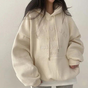 Casual Lettered Hoodie - MRC STORETopMy StoreCasual Lettered Hoodie - MRC STOREMRC STORECJWY204638226ZABeige Plus VelvetL