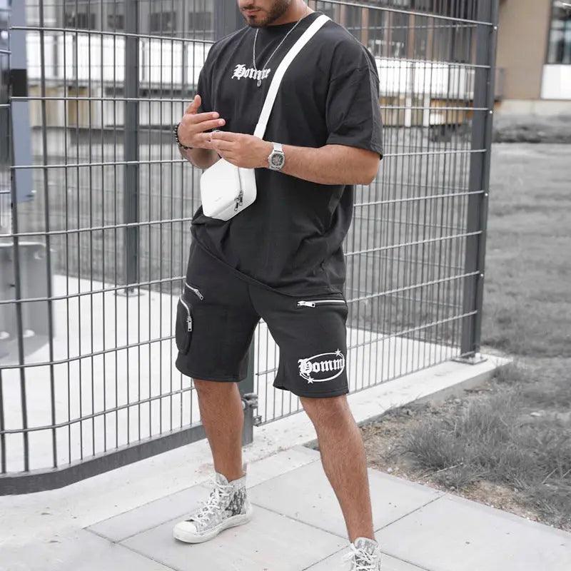 Casual T-shirt Shorts Set - MRC STORETopMy StoreCasual T-shirt Shorts Set - MRC STOREMRC STORECJTW180400902BYGrayL