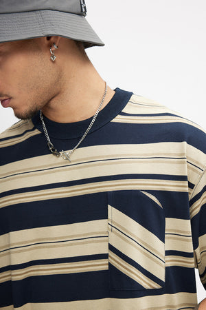 Unisex Striped T-Shirt - Loose Pocket Style My StoreÂ
