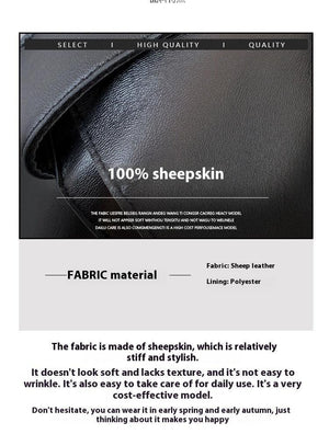 Elegant Women's Genuine Leather Jacket - Sheepskin jacket Short for Stylish Commutes - MRC STORE