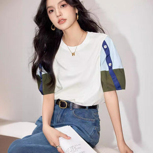 Niche Design Iceland Cool Solid Color T-Shirt - Casual Wear - MRC STORE