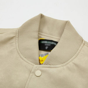 Letter Embroidery Creative Biker's Leather Jacket - MRC STORE