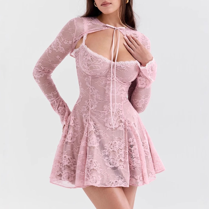 Women’s Lace Two-Piece - Suspender Skirt My Store
