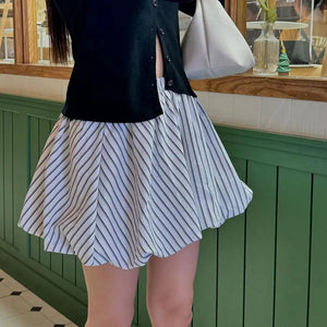 Striped High Waist Skirt - MRC STORE