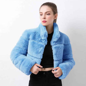 Chic Faux Fur jacket - MRC STOREtopMy StoreChic Faux Fur jacketMRC STORECJYD210212524XCBlueL
