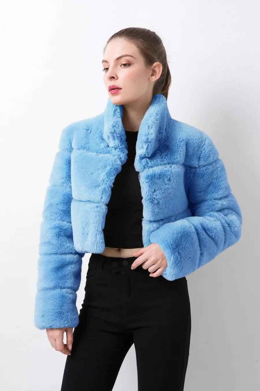 Chic Faux Fur jacket - MRC STOREtopMy StoreChic Faux Fur jacketMRC STORECJYD210212524XCBlueL