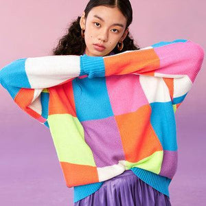 Colorful long pullover sweater - MRC STORETopMy StoreColorful long pullover sweater - MRC STOREMRC STORECJNSSYMY00380-Rainbow color-LRainbow colorL