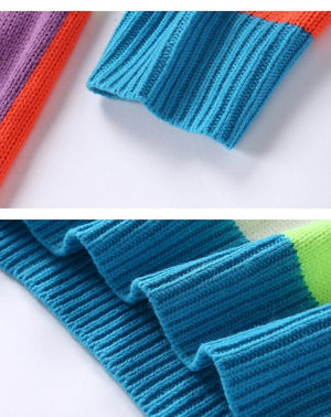 Colorful long pullover sweater - MRC STORETopMy StoreColorful long pullover sweater - MRC STOREMRC STORECJNSSYMY00380-Rainbow color-LRainbow colorL