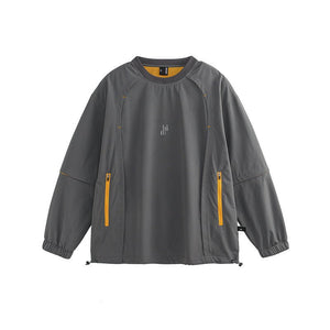 Contrast Color 3 - in - 1 Functional Sweater - MRC STORESweaters & HoodiesMRC StoreGray jacket with yellow zippers on a white backgroundMRC STORECJWY231570404DWGray2XL