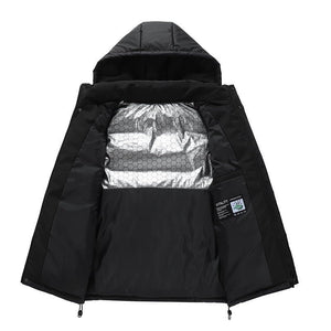 Corduroy Hooded Warm Vest - MRC STOREJacketsMRC STOREBlack jacket with reflective inner lining on a white backgroundMRC STORECJYD255136707GTBlackL