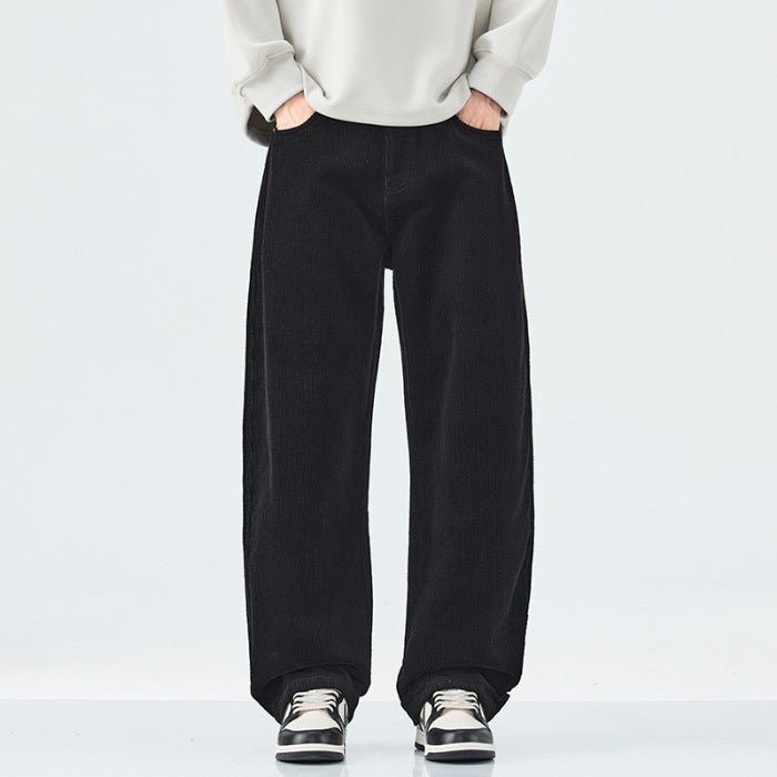 Corduroy Wide Leg Pants - MRC STOREpantsMRC STOREPerson wearing black wide - leg pants and a light - colored sweater on a white backgroundMRC STORECJXX255802210JQBlack28