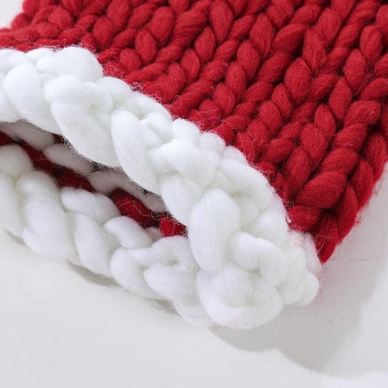 Cozy Christmas Knit Hat – Hand-Woven, Warm, and Festive - MRC STORE