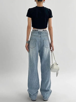 Light Blue Ripped jeans - MRC STORE