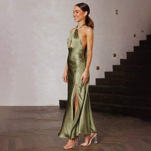 Women’s Sleeveless Dress - Backless Halter My Store